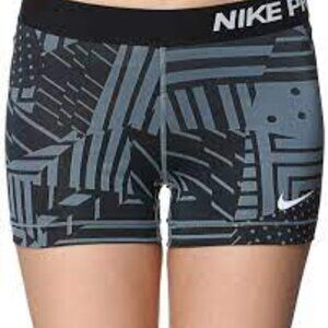 Nike Women's Pro 3" Graphite Patch Compression Short Size M